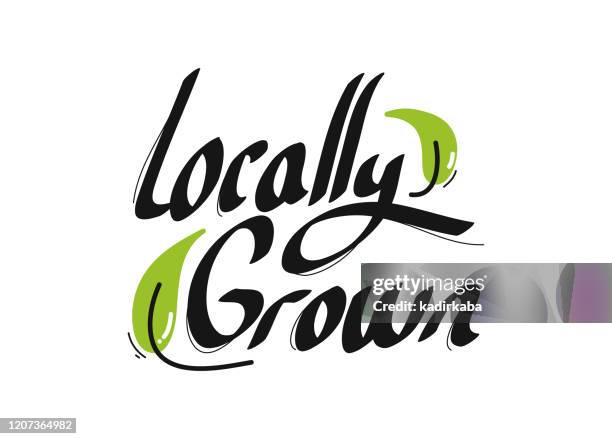 locally grown organic product icons vector illustration symbol design element - freshness logo stock illustrations