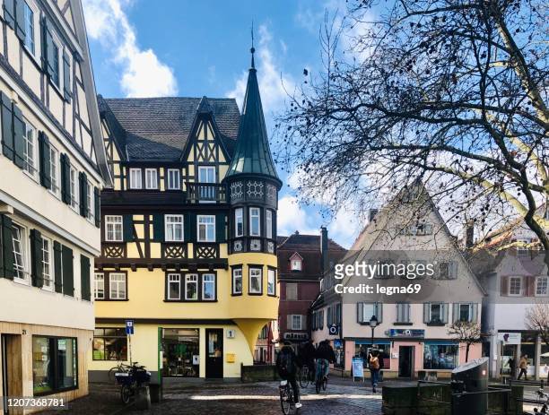 half-timbered house in tübingen - stuttgart germany stock pictures, royalty-free photos & images