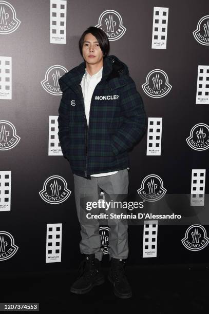 Tomohisa Yamashita attends the Moncler fashion show on February 19, 2020 in Milan, Italy.