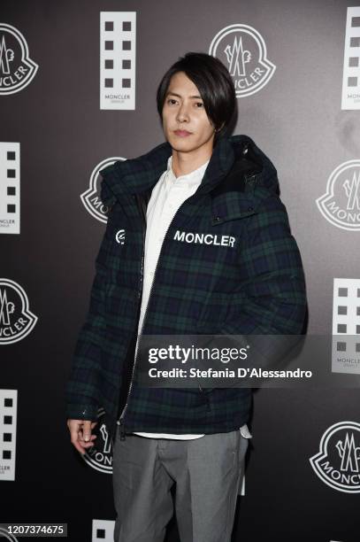 Tomohisa Yamashita attends the Moncler fashion show on February 19, 2020 in Milan, Italy.