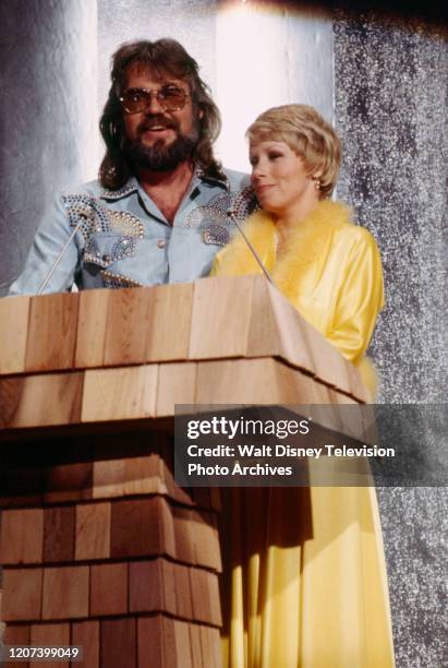 Kenny Rogers, Joyce Bulifant appearing on the ABC tv special 'The 1974 Country Music Awards'.
