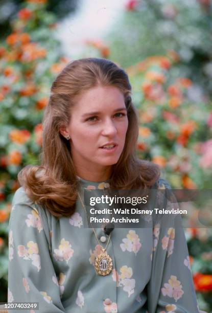 Queen Noor of Jordan being interviewed for an ABC tv special.