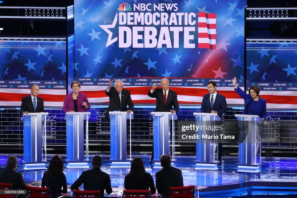 Democratic Presidential Candidates Debate In Las Vegas Ahead Of Nevada Caucuses