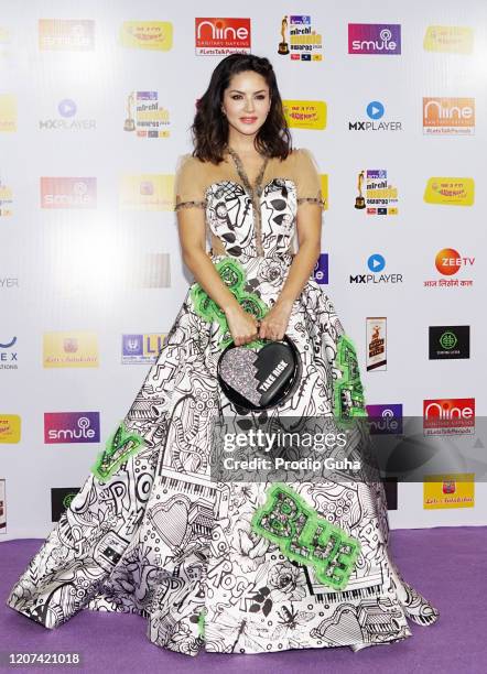 Sunny Leone attends the Mirchi Music Awards 2020 on February 19, 2020 in Mumbai, India.