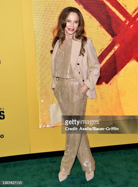 Lena Olin attends the premiere of Amazon Prime Video's "Hunters" at DGA Theater on February 19, 2020 in Los Angeles, California.