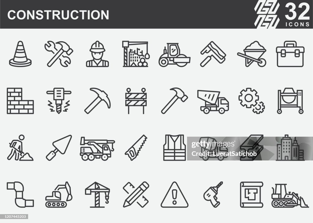 Construction Line Icons