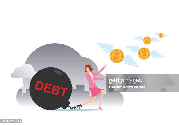 debt - value chain stock illustrations