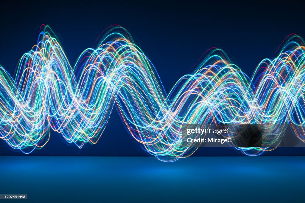 Abstract Flowing Light Trails