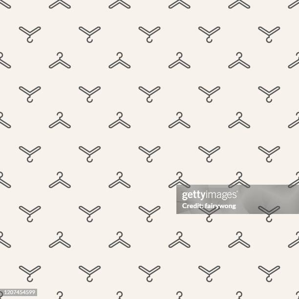 clothes hanger seamless pattern - hangar background stock illustrations