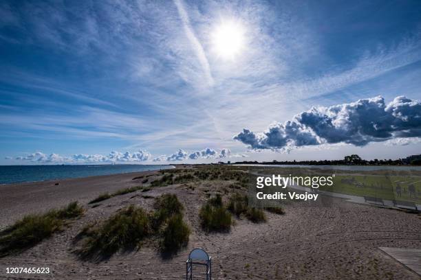 panoramic amager strandpark, copenhagen, denmark - amager stock pictures, royalty-free photos & images