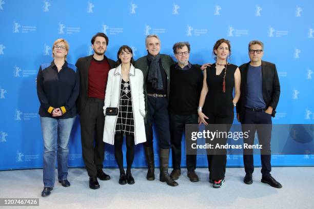 President of the International Jury Jeremy Irons and the members of the International Jury Bettina Brokemper, Luca Marinelli, Berenice Bejo, Kenneth...