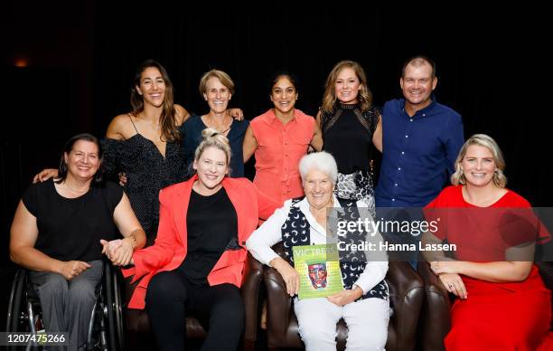 Lydia Lassila, Belinda Clark, Lisa Sthalekar, Corinne Hall, Matthew Mott, Louise Savage, Lauren Jackson, Dawn Fraser and Leisel Jones during the...