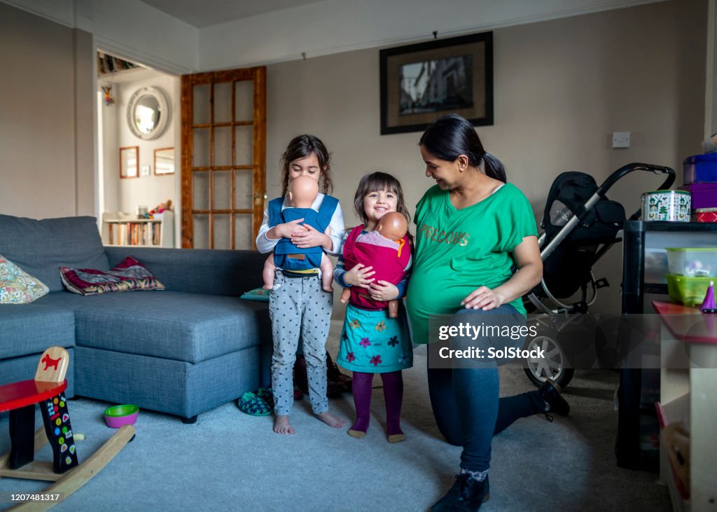 Enjoying Time With Their Mother