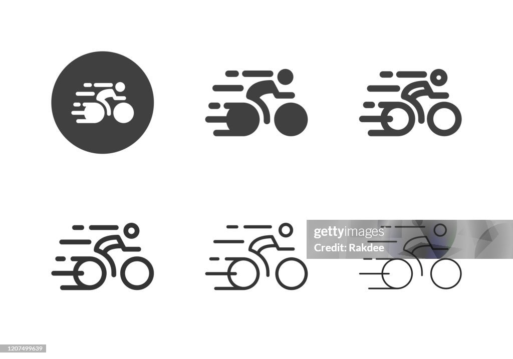 Racing Bicycle Icons - Multi Series