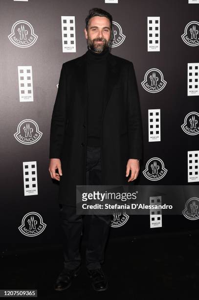Luca Calvani attends the Moncler fashion show on February 19, 2020 in Milan, Italy.