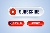 Subscribe button for video service, blog or others.