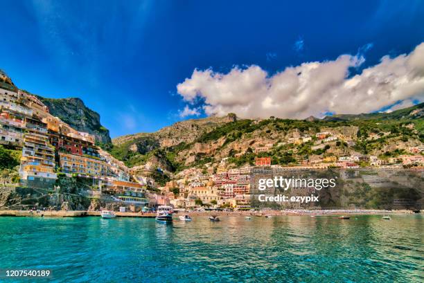 positano - amalfi coast - italy - positano italy stock pictures, royalty-free photos & images