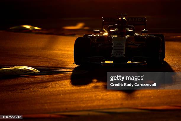 Pierre Gasly of France driving the Scuderia AlphaTauri AT01 Honda on track during day two of F1 Winter Testing at Circuit de Barcelona-Catalunya on...