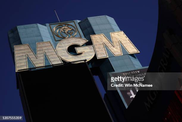 The MGM Grand Hotel and Casino is seen February 20, 2020 in Las Vegas, Nevada. MGM Resorts has acknowledged that personal information related to more...