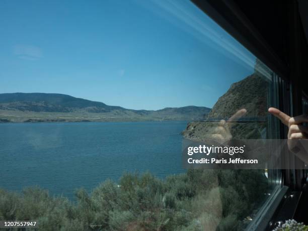 via rail & cn trains of canada - canadian rockies train stock pictures, royalty-free photos & images