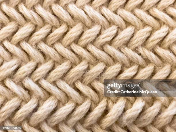 hand-knit herringbone pattern - wool textures stock pictures, royalty-free photos & images