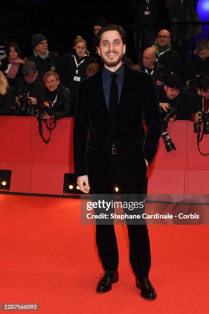 Luca Marinelli arrives for the opening ceremony and "My Salinger Year" premiere during the 70th Berlinale International Film Festival Berlin at...