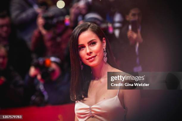 Lena Meyer-Landrut arrives for the opening ceremony and "My Salinger Year" premiere during the 70th Berlinale International Film Festival Berlin at...