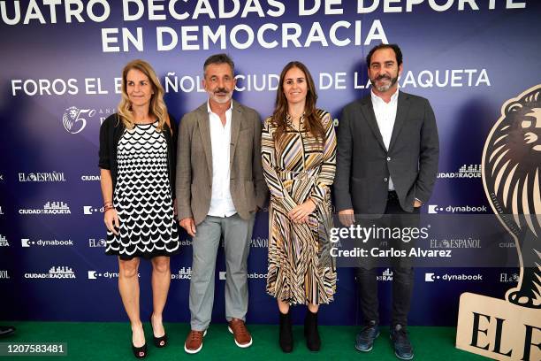 Arantxa Sanchez Vicario, Emilio Sanchez Vicario, Anabel Medina and Albert Costa attend 'Cuatro Decadas de Deporte en Democracia' presentation at...