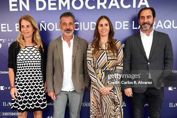 Arantxa Sanchez Vicario, Emilio Sanchez Vicario, Anabel Medina and Albert Costa attend 'Cuatro Decadas de Deporte en Democracia' presentation at...