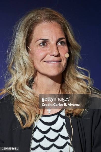 Arantxa Sanchez Vicario attends 'Cuatro Decadas de Deporte en Democracia' presentation at Ciudad de la Raqueta on February 20, 2020 in Madrid, Spain.