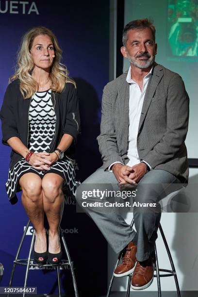 Arantxa Sanchez Vicario and Emilio Sanchez Vicario attend 'Cuatro Decadas de Deporte en Democracia' presentation at Ciudad de la Raqueta on February...