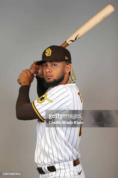 Fernando Tatis Jr. #23 of the San Diego Padres poses for a photo during Photo Day at Peoria Sports Complex on February 20, 2020 in Peoria, Arizona.