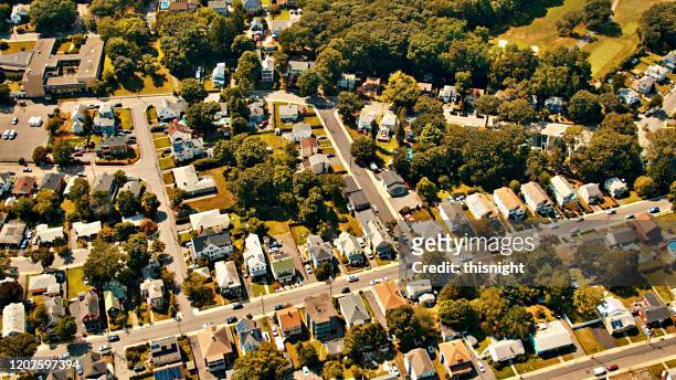 aerial view of country and forest - boston aerial stock pictures, royalty-free photos & images
