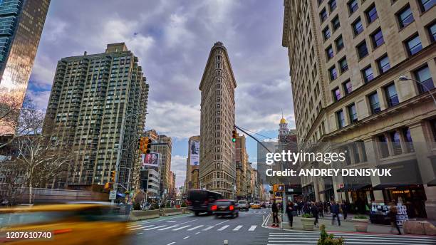 madison park. new york. flatiron building - new york avenue fotografías e imágenes de stock