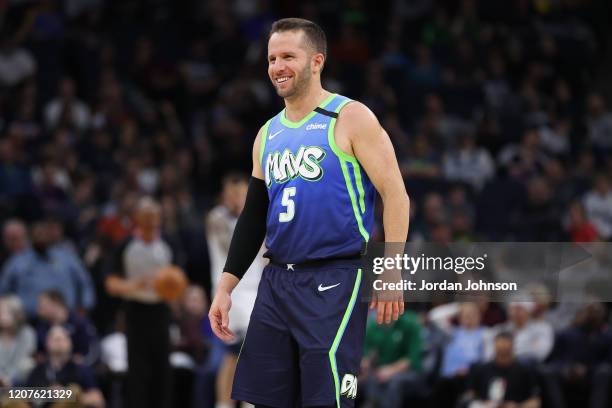 Barea of the Dallas Mavericks looks on during the game against the Minnesota Timberwolves on March 1, 2020 at Target Center in Minneapolis,...