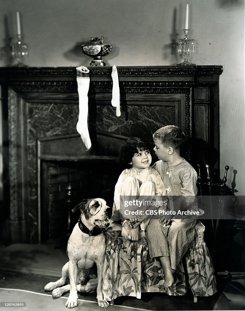 Little Rascals Patsy Petie the dog, Darla Hood and George