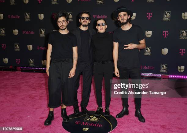 Musical group Morat attends Univision's Premio Lo Nuestro 2020 at AmericanAirlines Arena on February 20, 2020 in Miami, Florida.