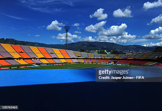 View of the Atanasio Girardot stadium prior to the FIFA U-20 World Cup Colombia 2011 round of 16 match between Argentina and Egypt at on August 9,...