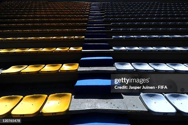 The steps of the Atanasio Girardot stadium prior to the FIFA U-20 World Cup Colombia 2011 round of 16 match between Argentina and Egypt at on August...