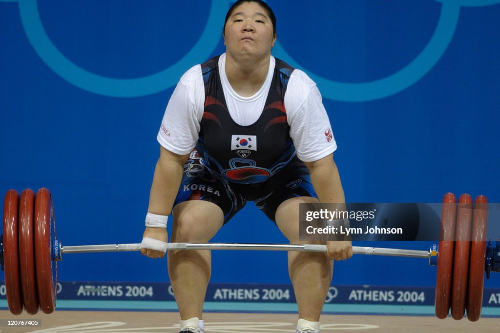 South Korea Jang Mi Ran in action during Women's +75kg competition at