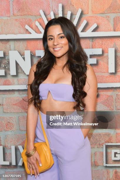 Carmela Zumbado attends the premiere of Netflix's "Gentefied" at Plaza de la Raza on February 20, 2020 in Los Angeles, California.