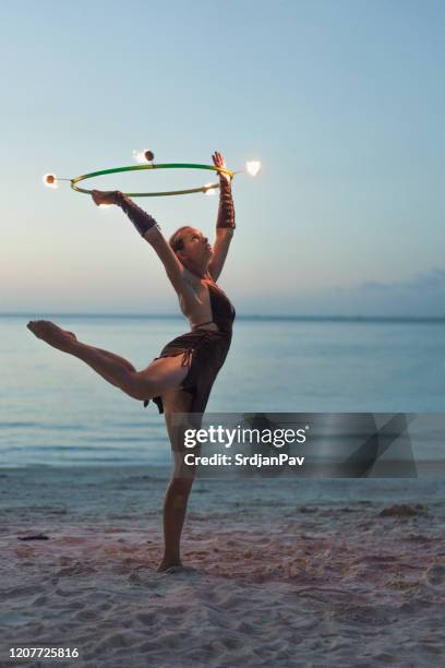 fire ballerina - fire performer stock pictures, royalty-free photos & images