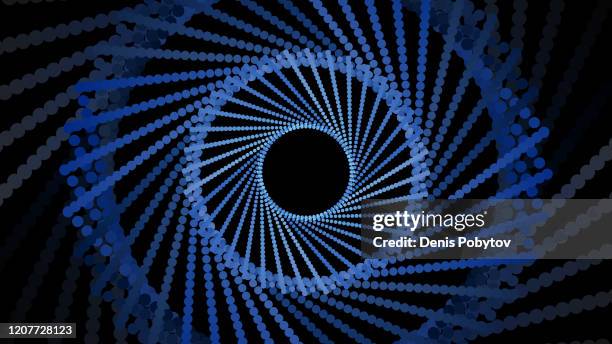 colorful particles twisted in spirals - colorful scientific illustration. - links in the chain of human evolution stock illustrations