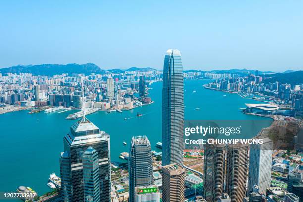 ifc, hong kong landmark building - ifc center stock pictures, royalty-free photos & images