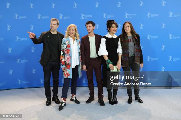 Daniel Hendler, Cecilia Roth, Nahuel Perez Biscayart, Erica Rivas and director Natalia Meta attend the "The Intruder" photo call during the 70th...