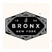 Bronx New York Apparel LAbel Design, Vector Illustration