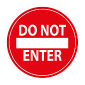 do not enter sign. vector icon.