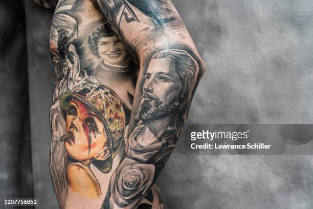 380 Arm Chest Tattoo Photos and Premium High Res Pictures - Getty Images