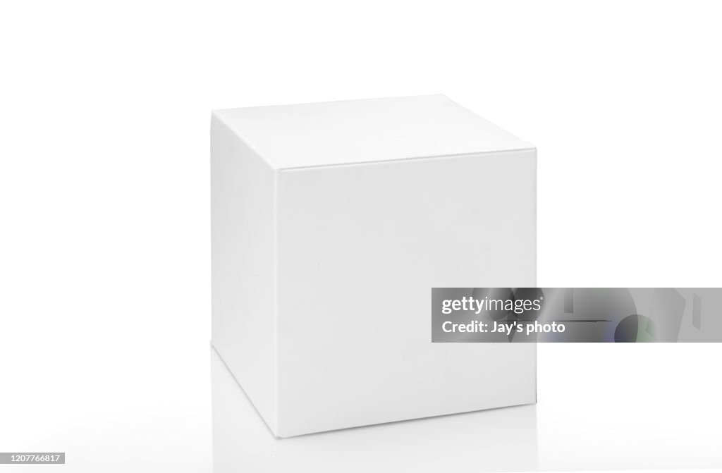 Brown box on white background with clipping path