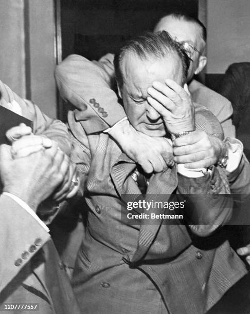Dr. Heinrich Von Mullendorf, a big name Hollywood physician is being subdued after hysterically pulling a knife on police officer after being...